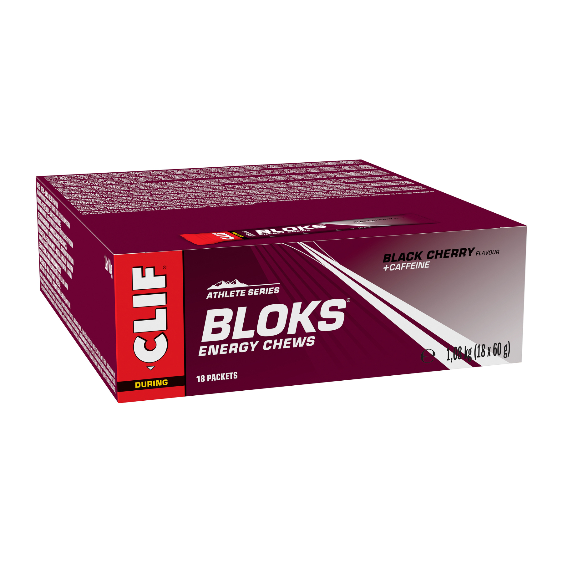 Clif Bloks Kohlenhydrat-Elektrolyt-Kaubonbon Box (18 x 60 g)