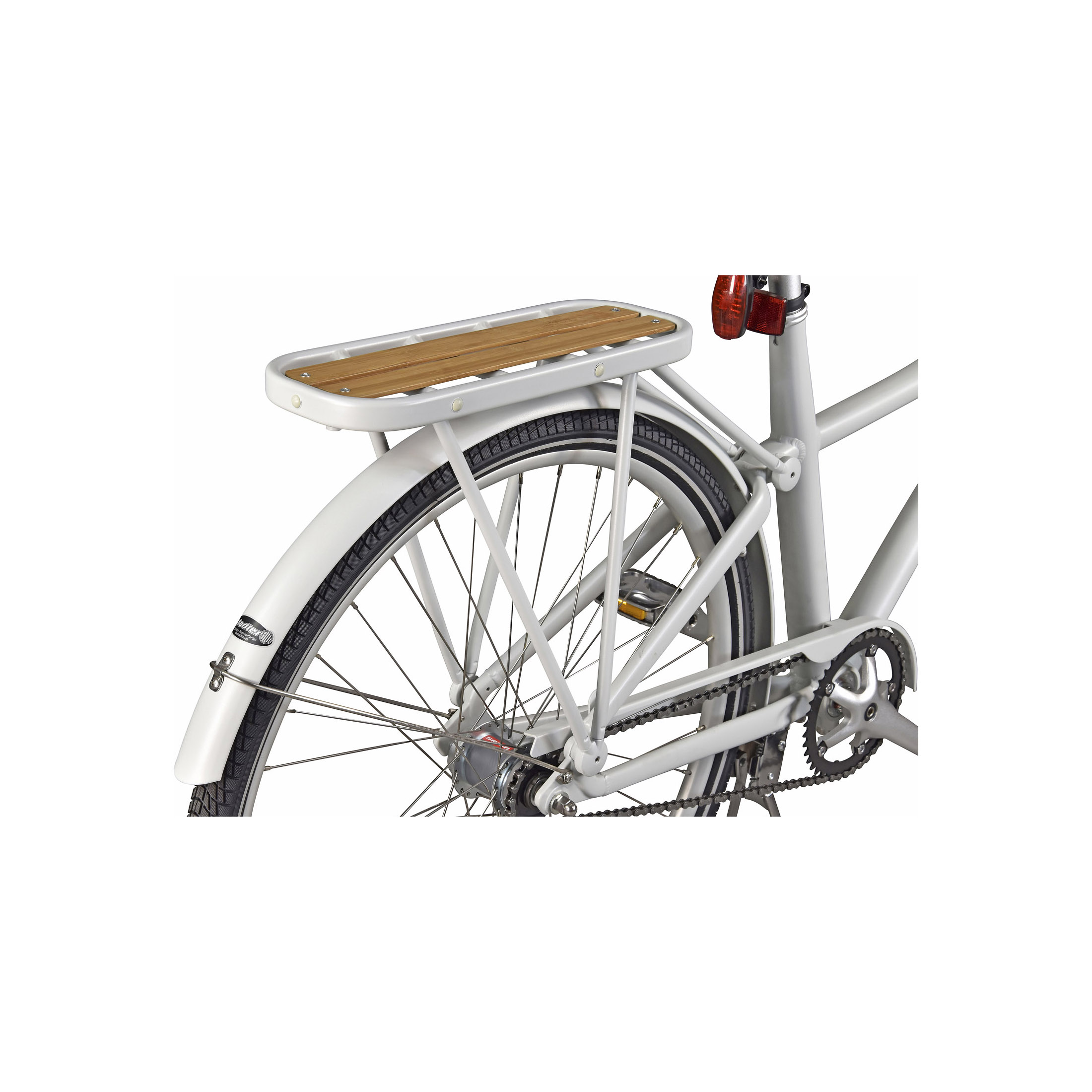 Dynabike City Bike mit Hinterradgepäckträger Trapez 26" weiß