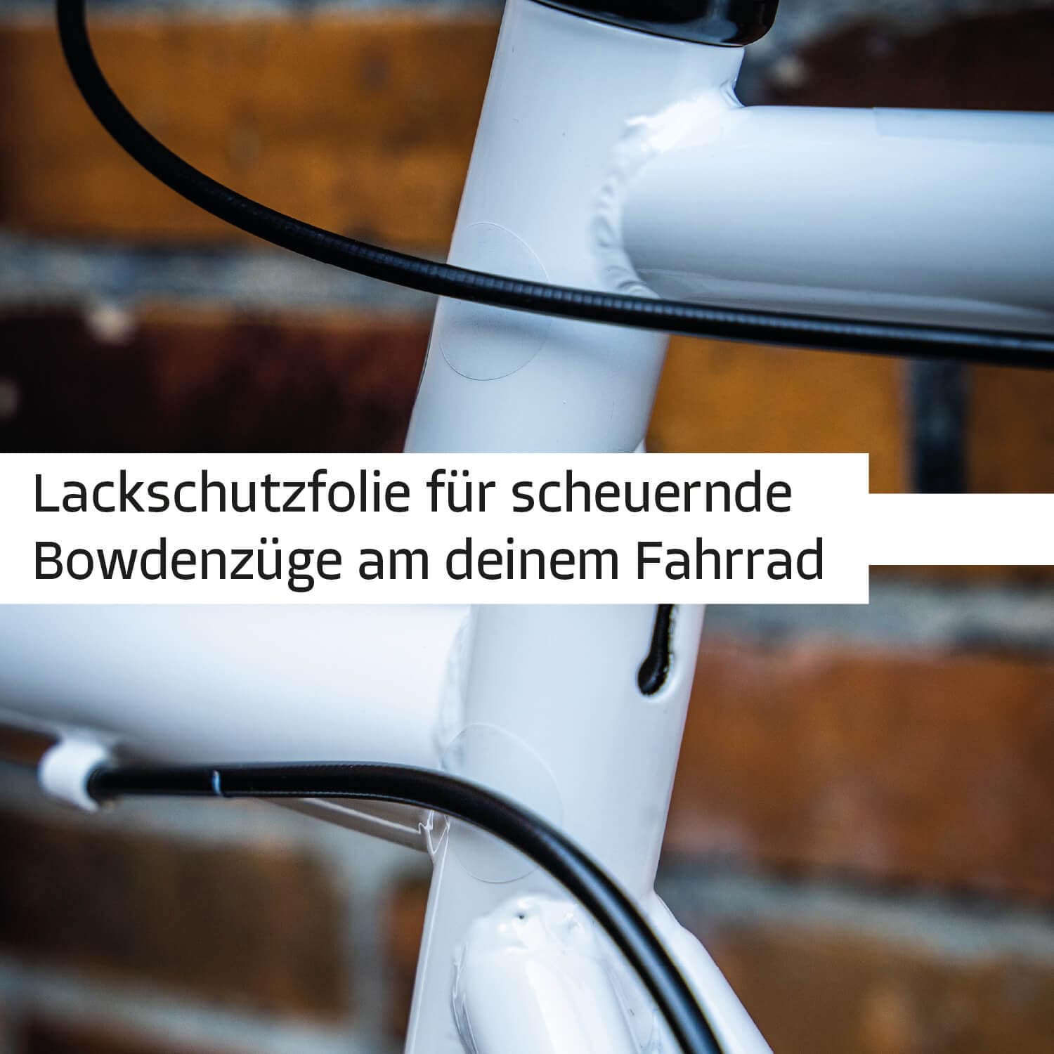 Farbviereck Fahrrad-Schutzaufkleber Set Mini transparent