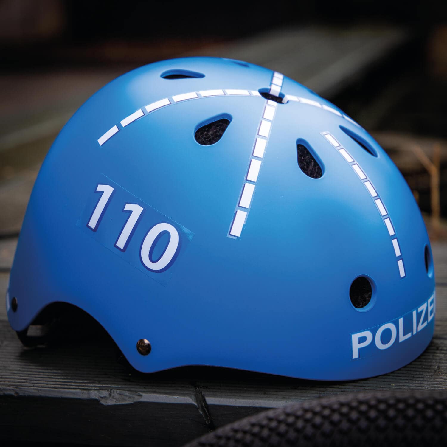 Farbviereck Fahrradaufkleber Polizei