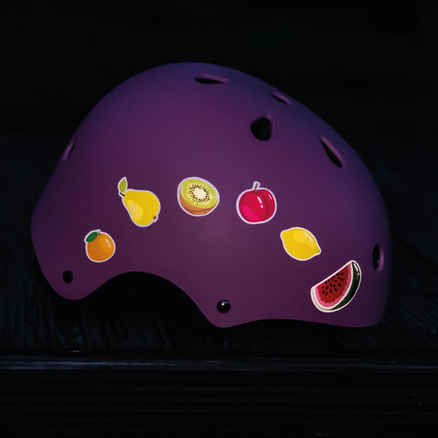 Farbviereck Fahrradaufkleber Reflex Obst