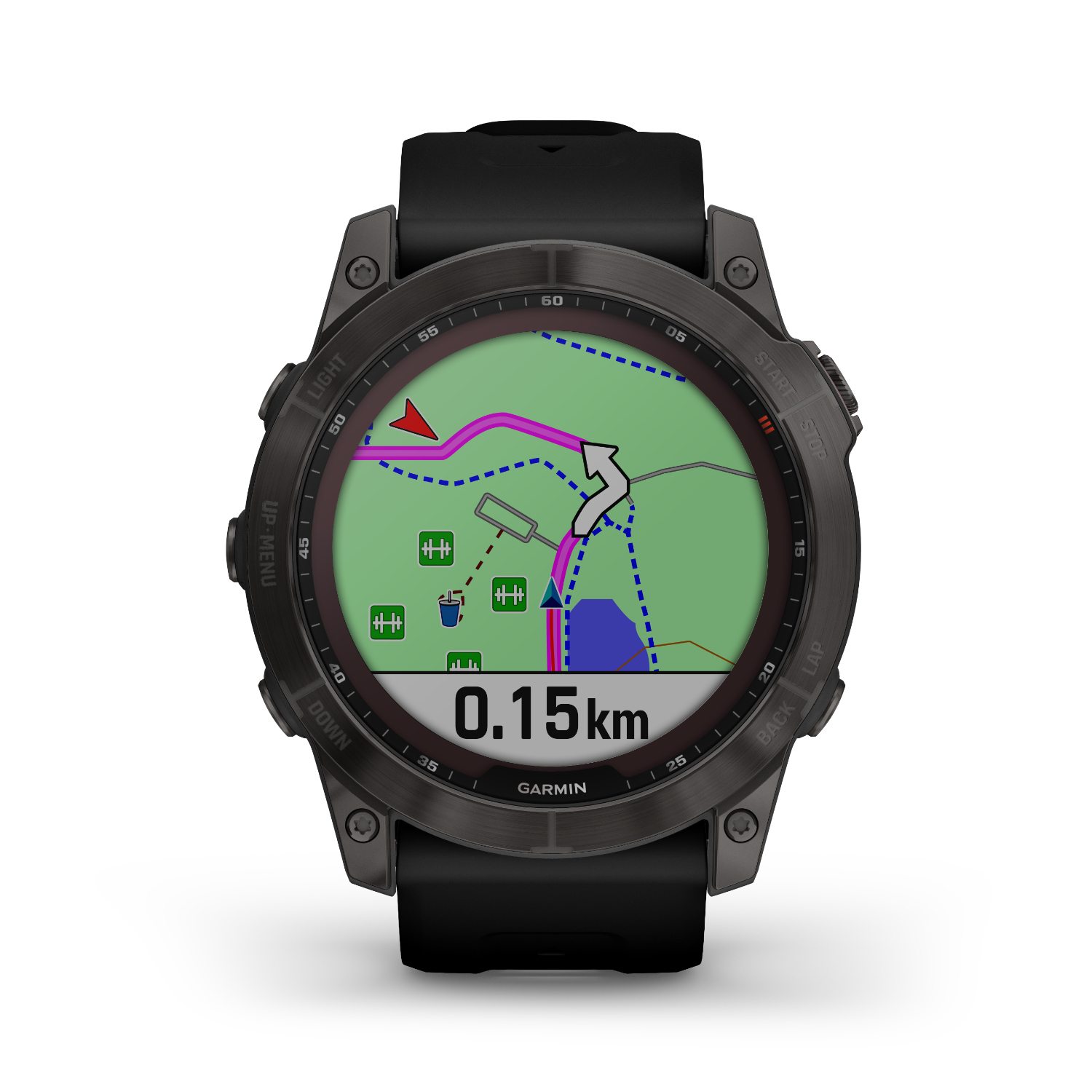 Garmin Fenix 7X Sapphire Solar Titan GPS-Multisport Smartwatch