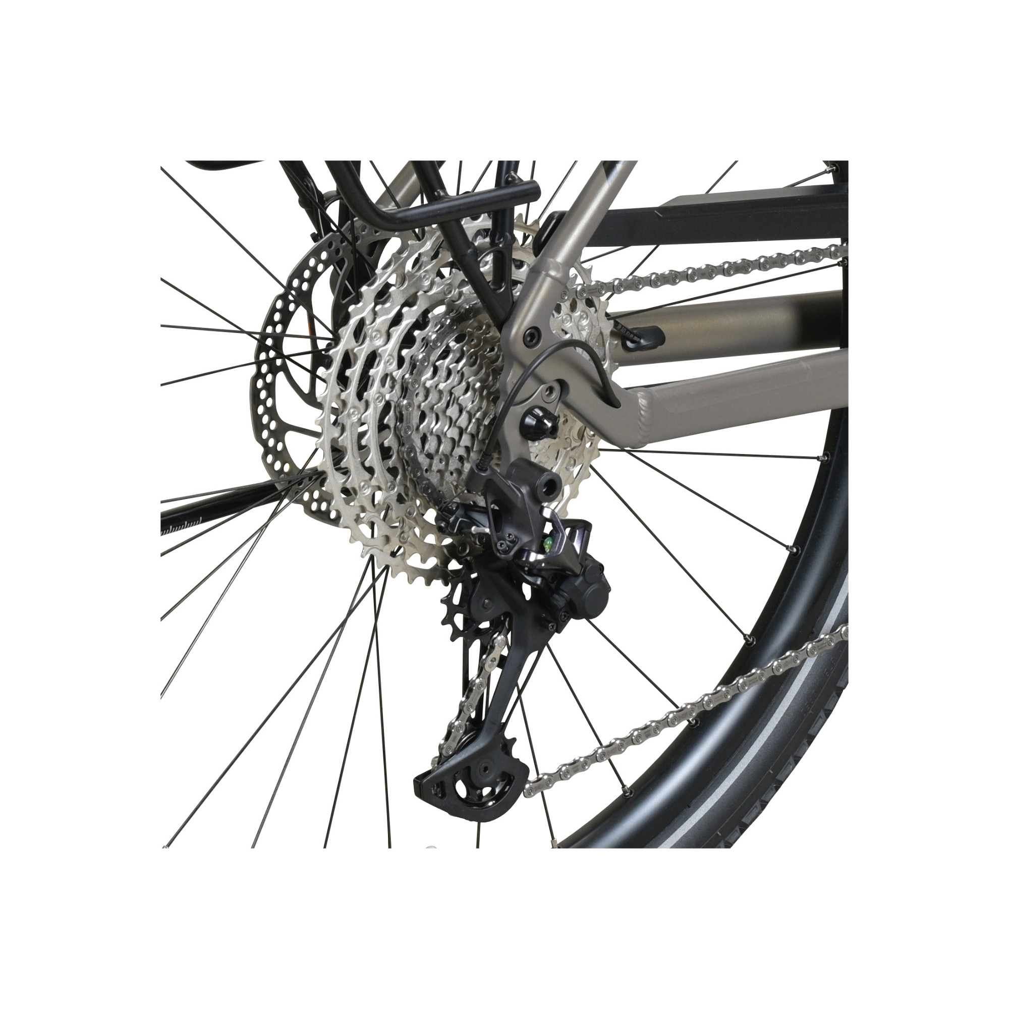 KTM Macina Ultimate XTS E-Bike Trekkingrad Trapez 28" grau