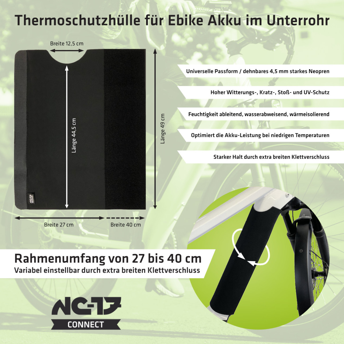 NC-17 Connect Batterie-Thermo-Cover 5.S 625 für E-Bike-Akku