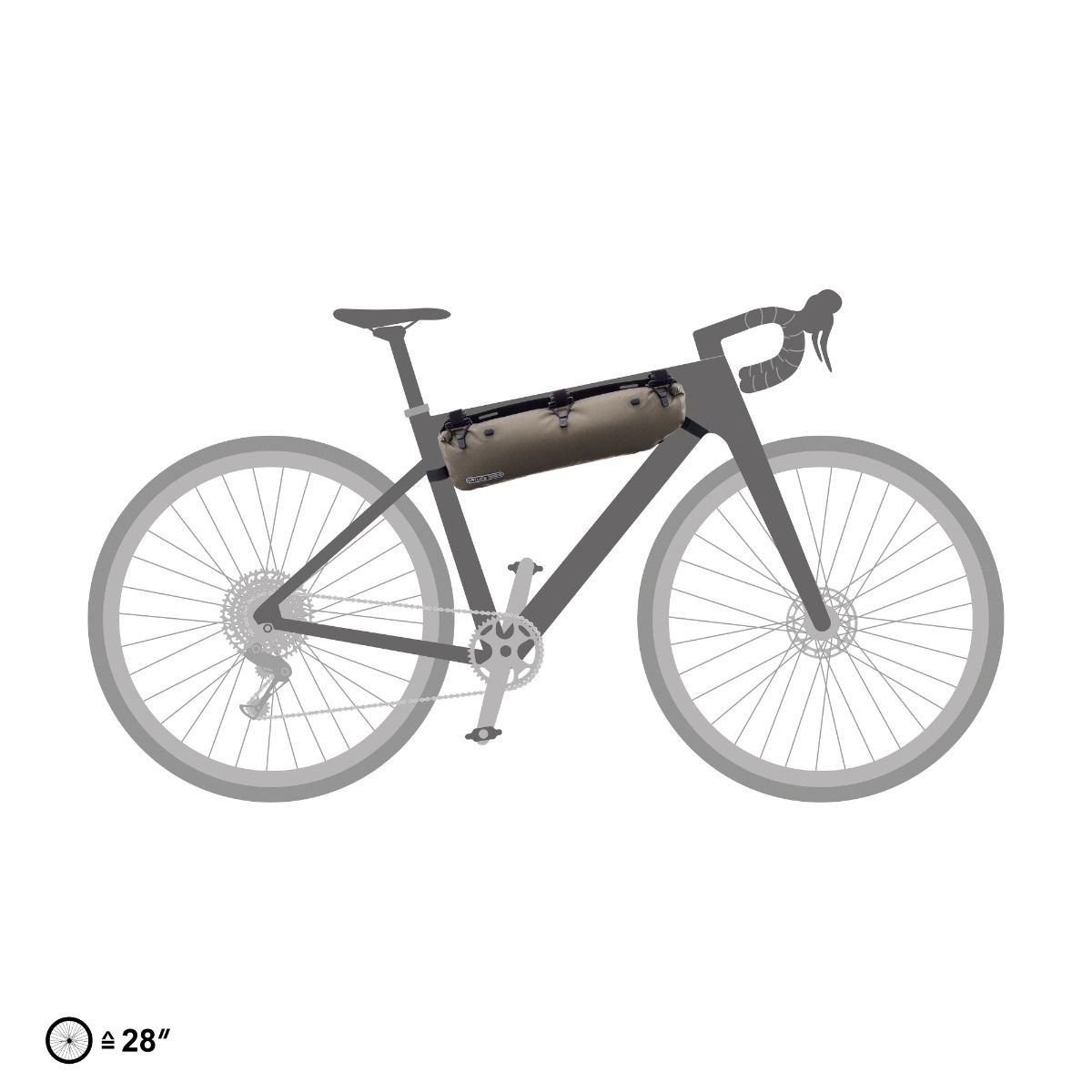 Ortlieb Frame-Pack RC Toptube 4 l Rahmentasche braun