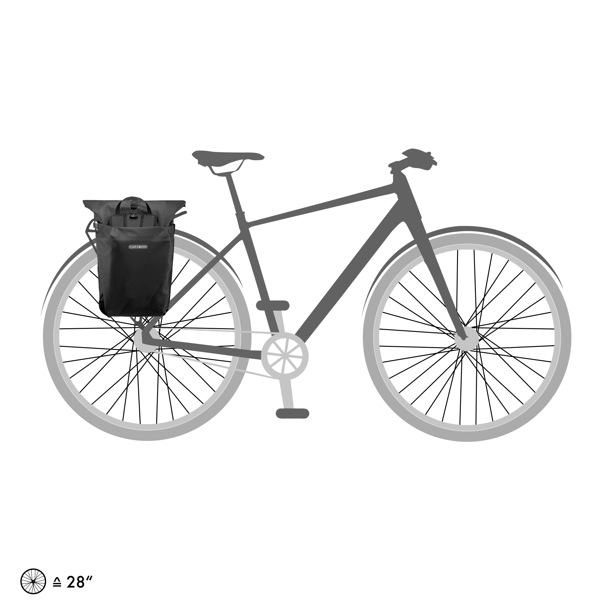 Ortlieb Vario QL2.1 20 l Fahrrad-Packtasche/Rucksack
