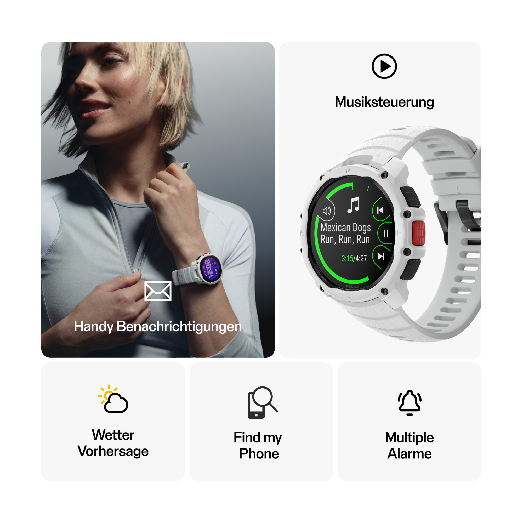 Polar Street X Sport Smartwatch weiß