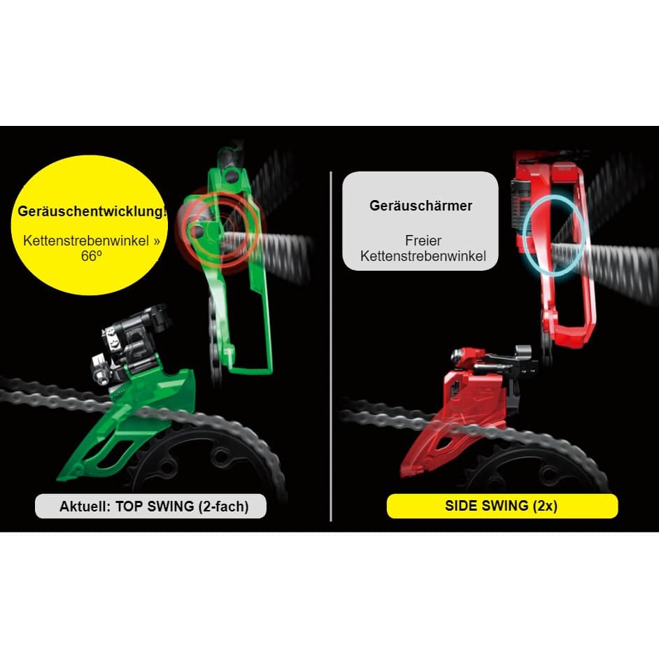 Shimano Deore FD-M4100-M Umwerfer (2x10-fach) Side Swing Schelle