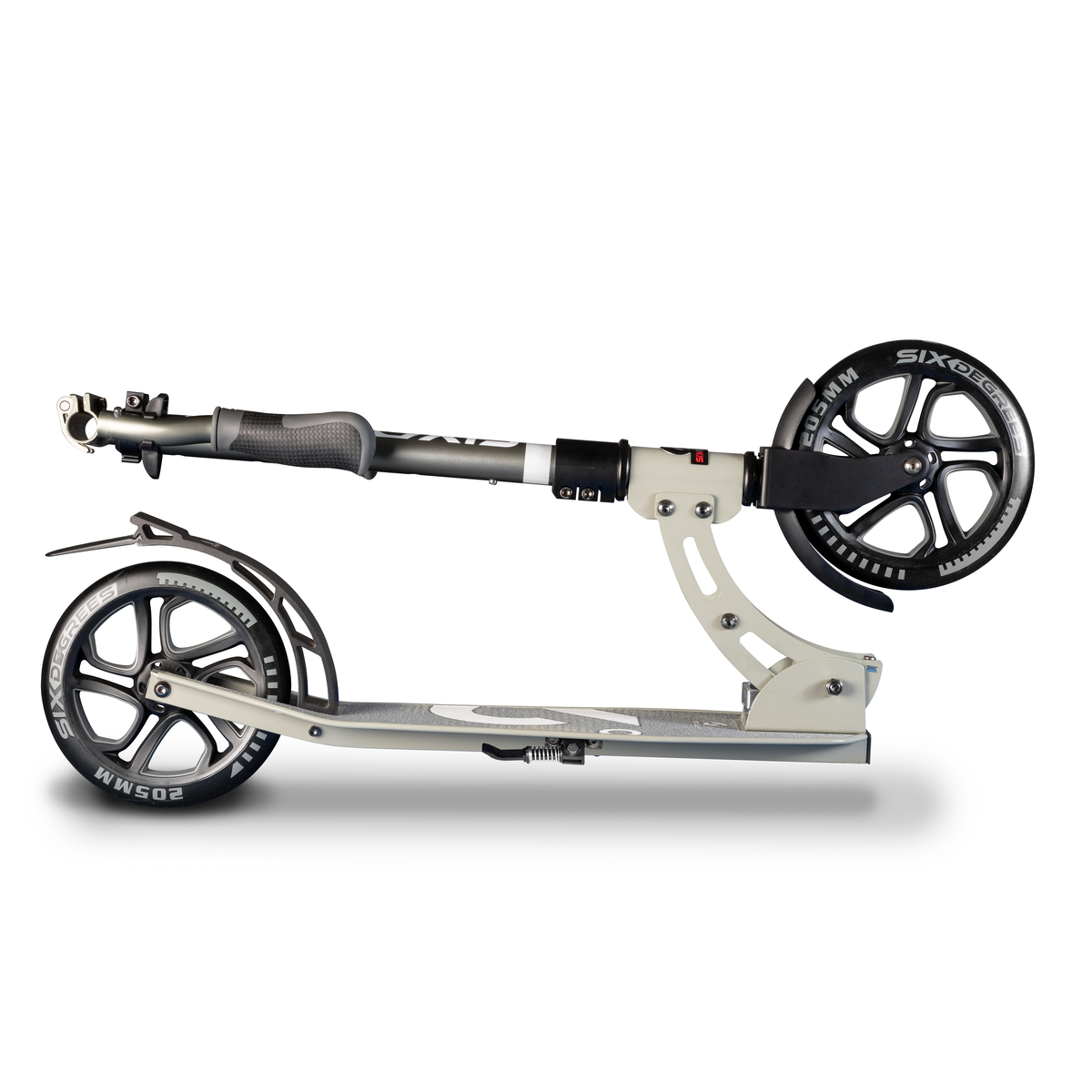 SixDegrees Aluminium Scooter 205 mm grau