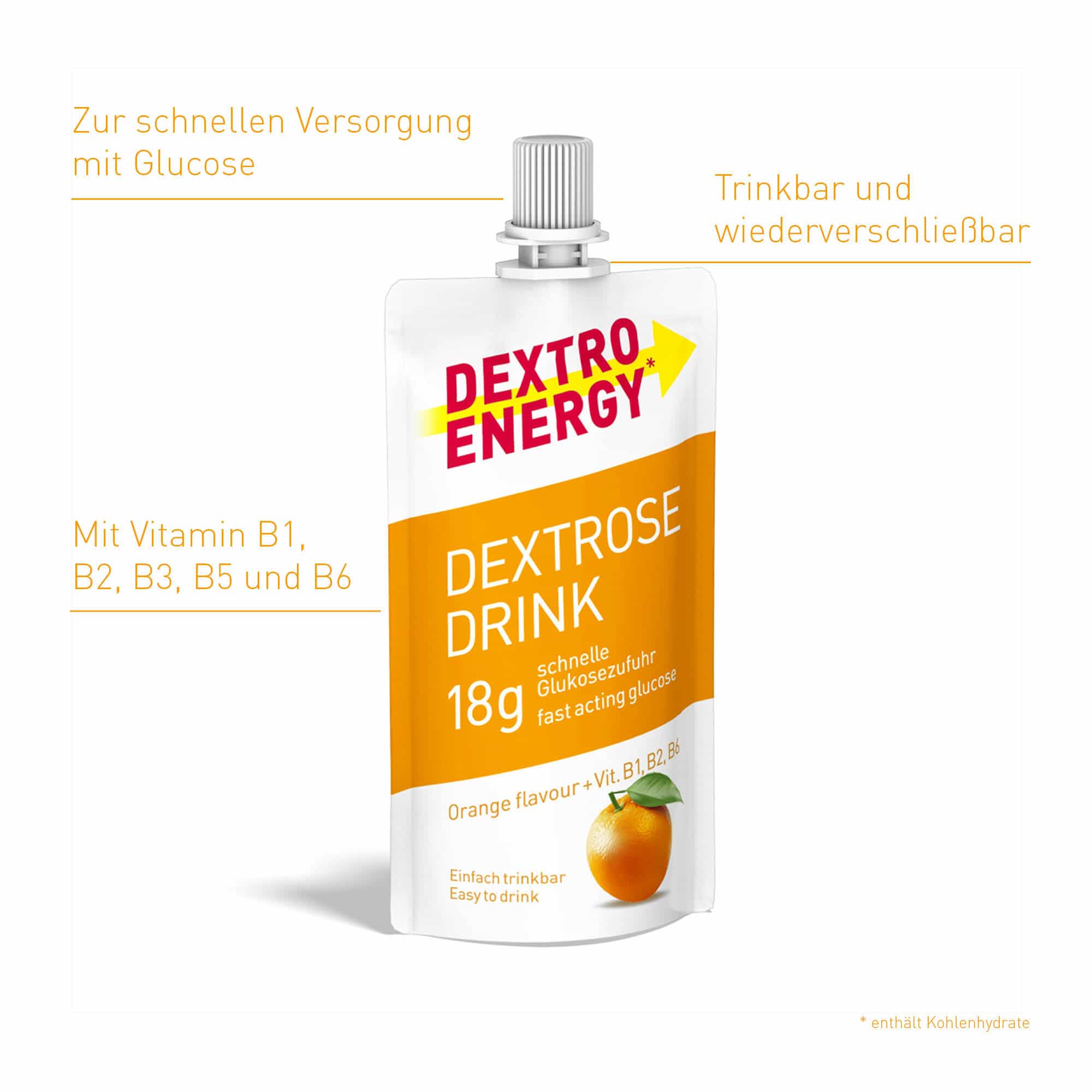 Dextro Energy* Dextrose Drink Energie-Gel Box (16 x 50 ml)