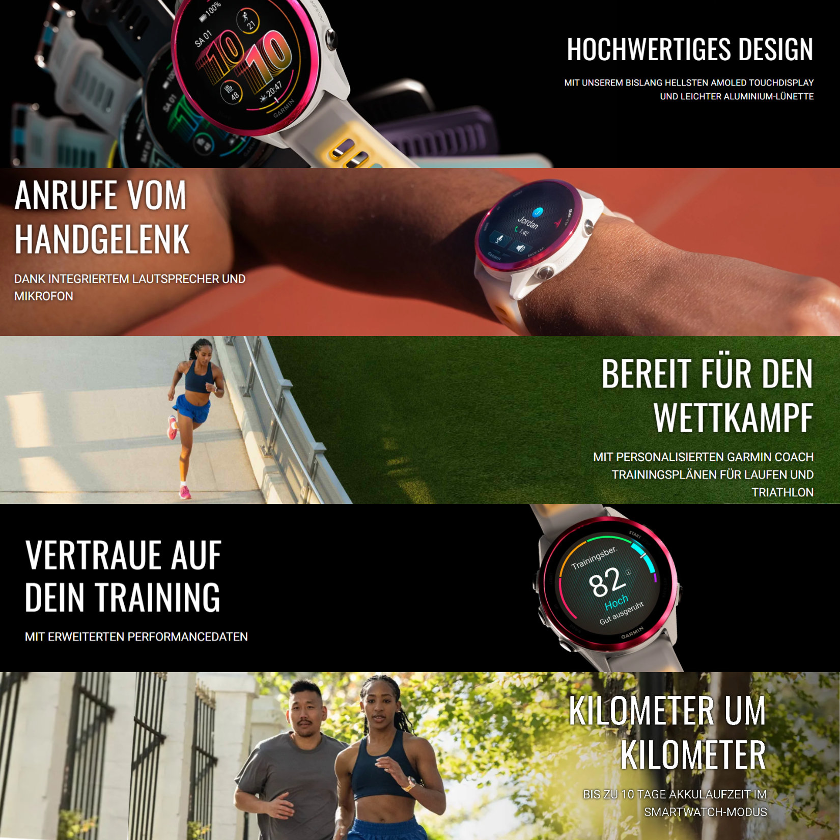 Garmin Forerunner 570 1,4" Smartwatch schwarz