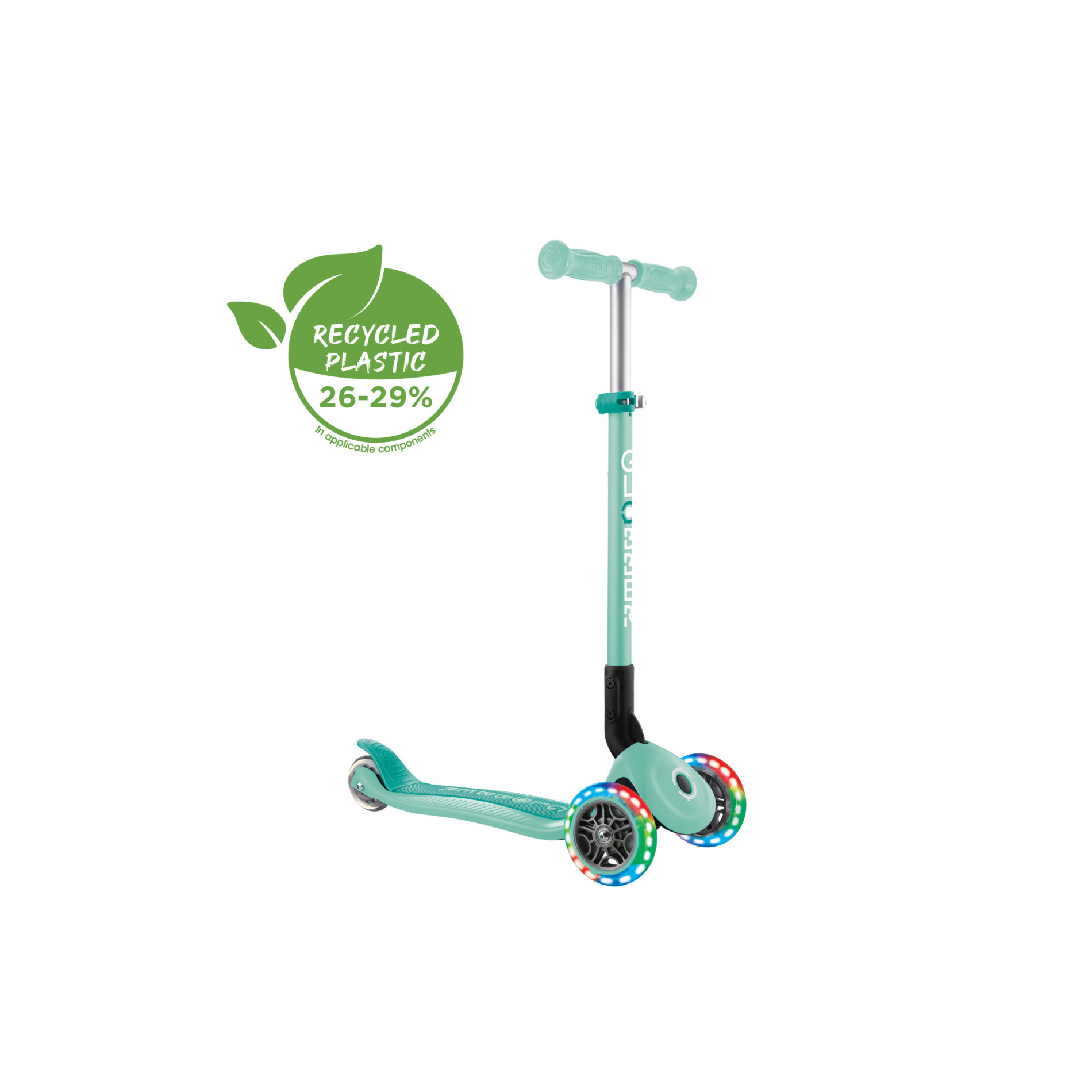 Globber Primo Foldable Lights V2 Scooter grün
