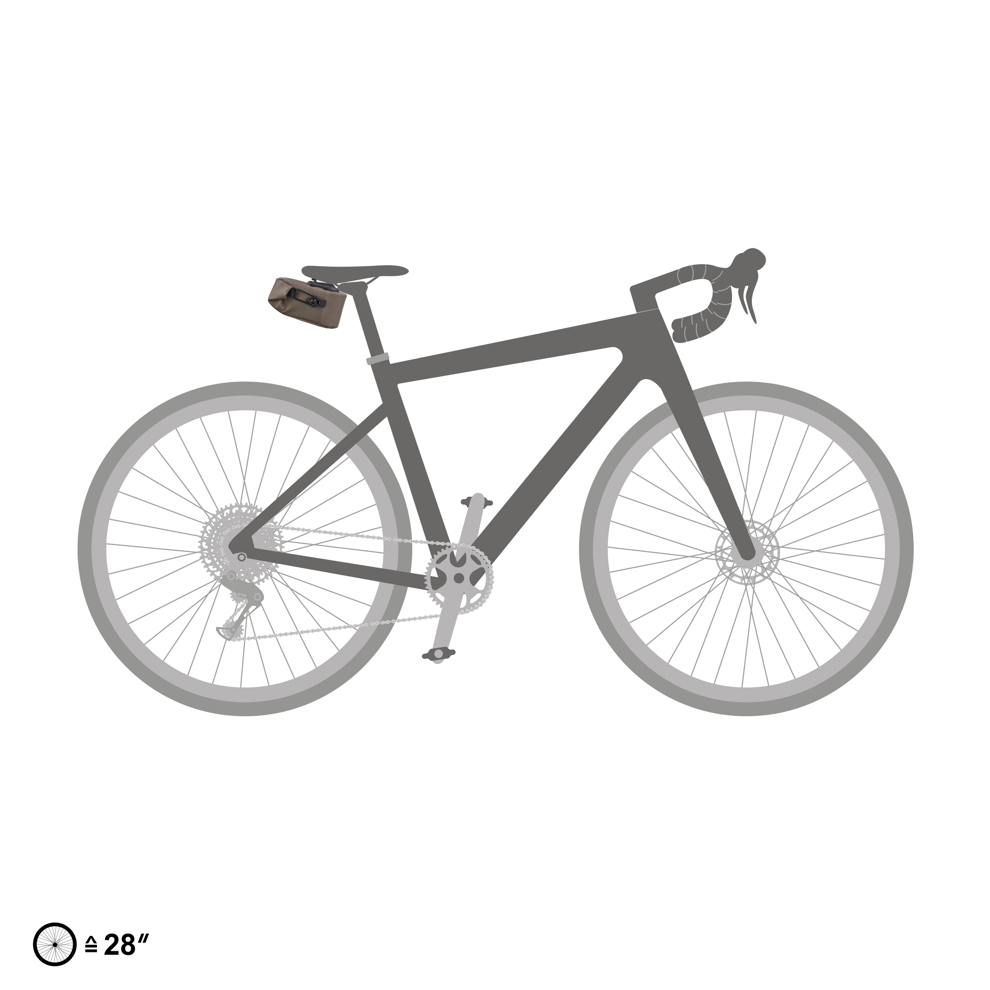 Ortlieb Micro-Bag 0,8 l Satteltasche Fahrrad braun