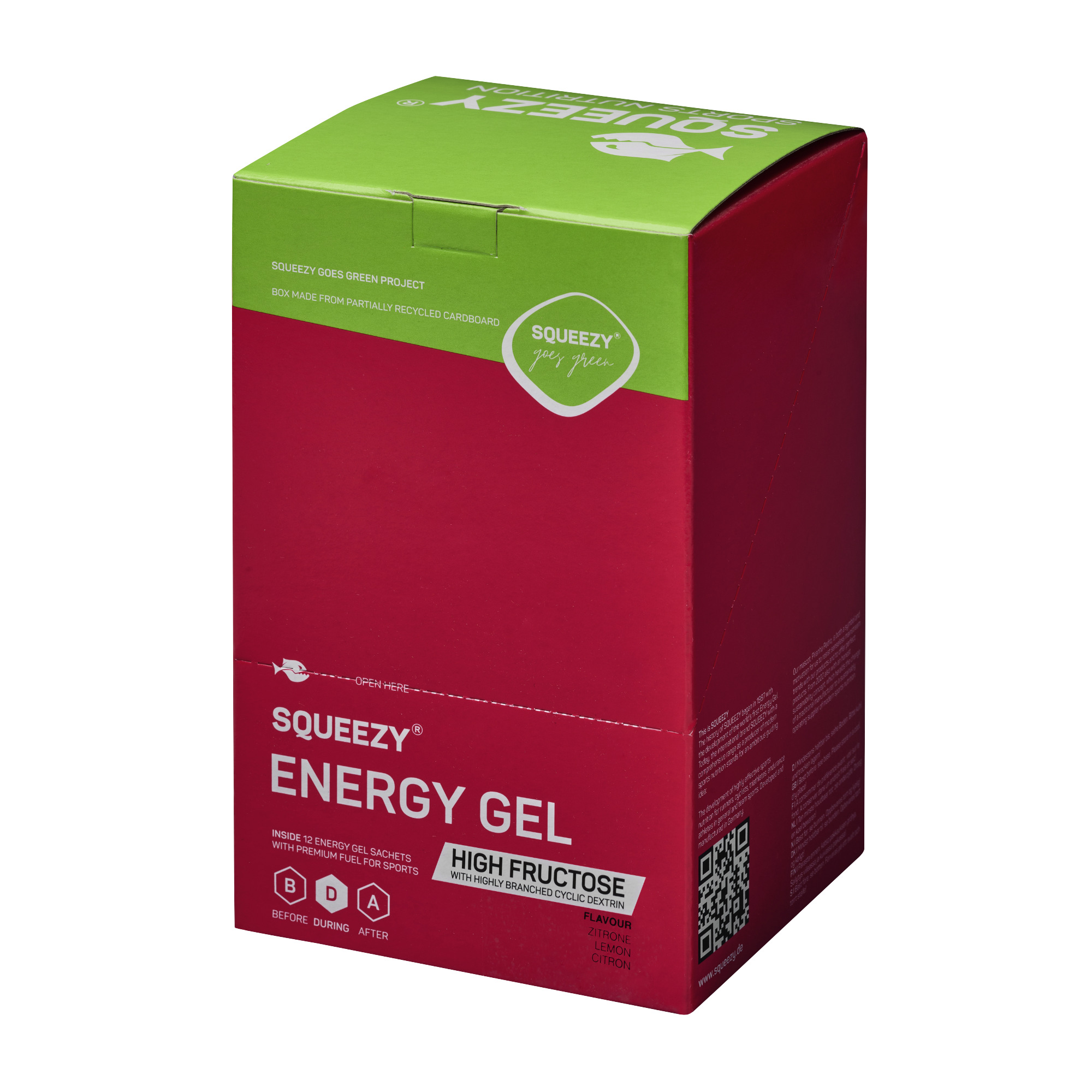 Squeezy Energy Gel High Fructose Box 12 x 67 g