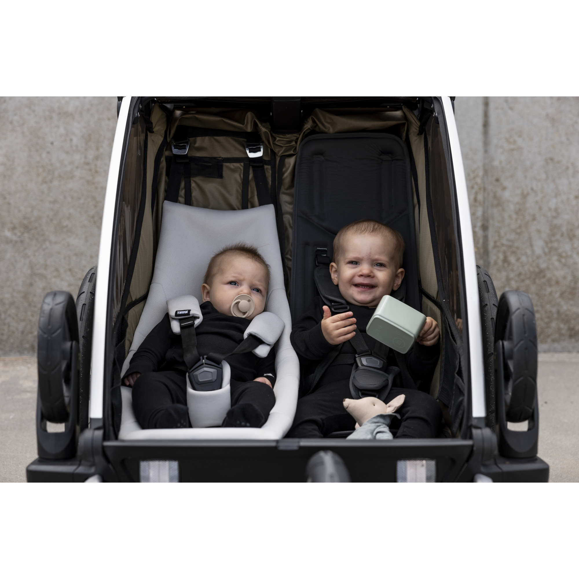 Thule Chariot Cross 2 double Fahrradanhänger Kinder braun