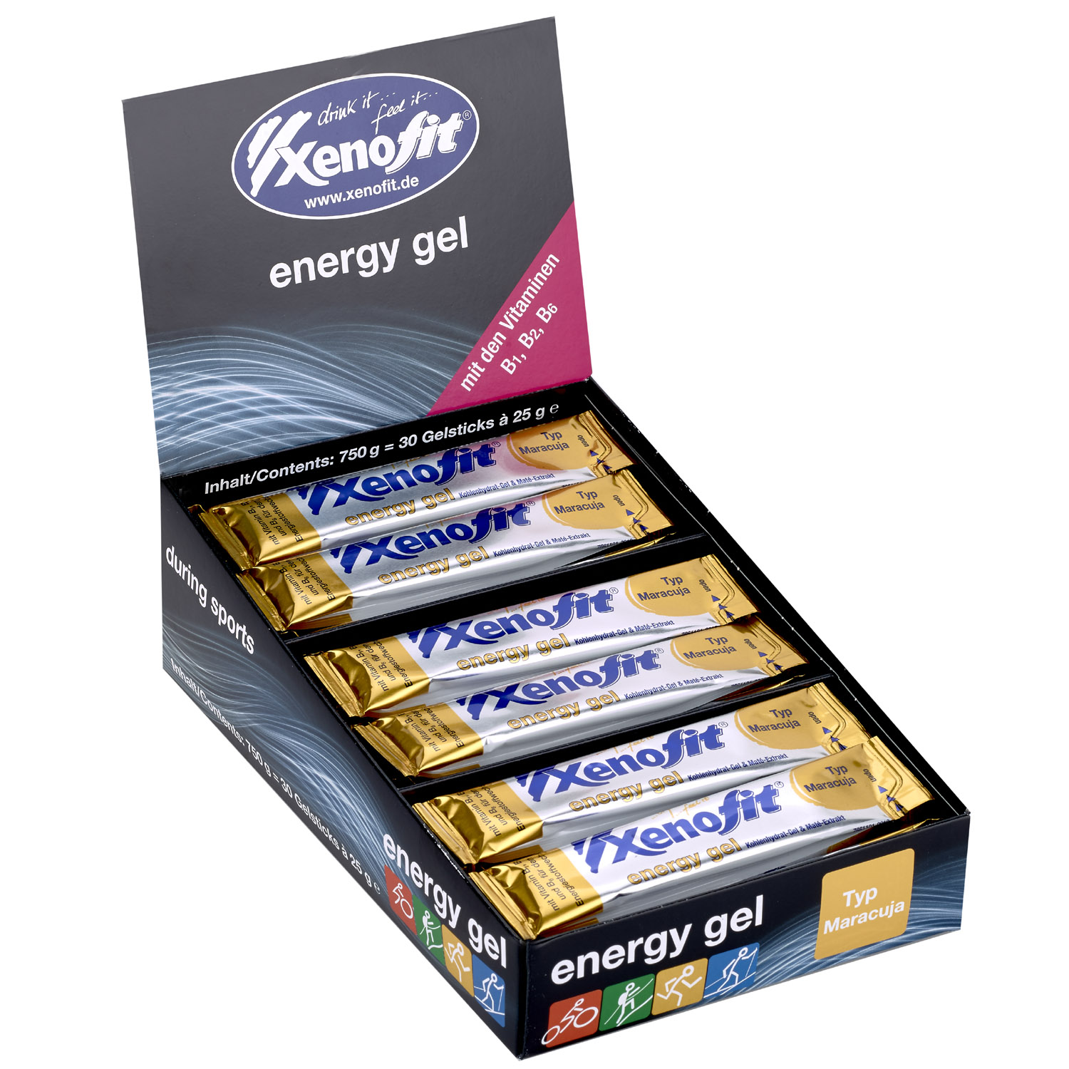 Xenofit Energy Gel Box (30 x 25 g)